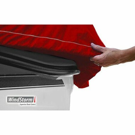 Eevelle Boat Cover BASS BOAT Angled Transom Inboard Fits 29ft 6in L up to 120in W Red WSATB29120-RED
